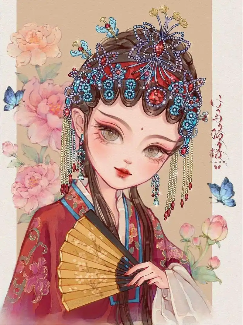 q版国粹戏曲(上色) 不算是纯纯的q版,只是人物构图