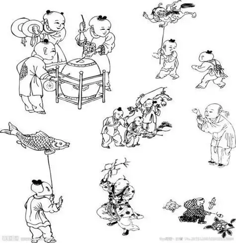 古代小孩简笔画古代小孩简笔画可爱