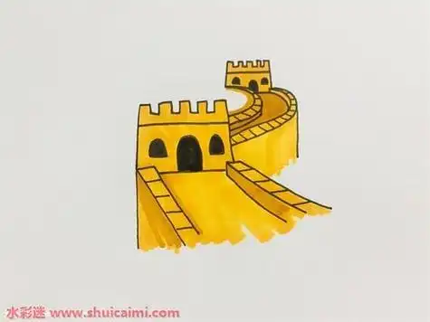 长城的画法简笔画六年级小学生