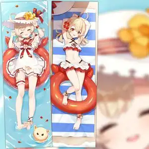 原创原神可莉周边 二次元义乳动漫全身等身抱枕 2wt枕套 长靠枕