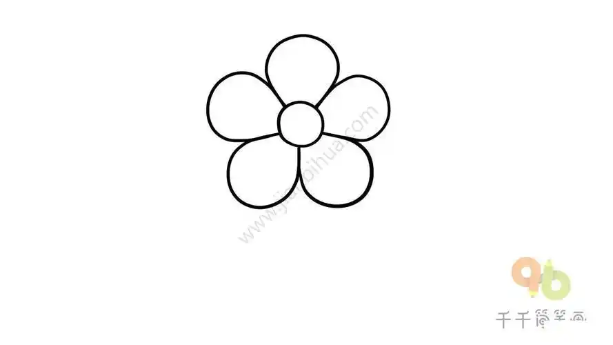 幼儿园简笔画大红花