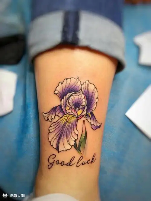 鸢尾花_纹身图案手稿图片_urmo洱墨-小敏的纹身作品集