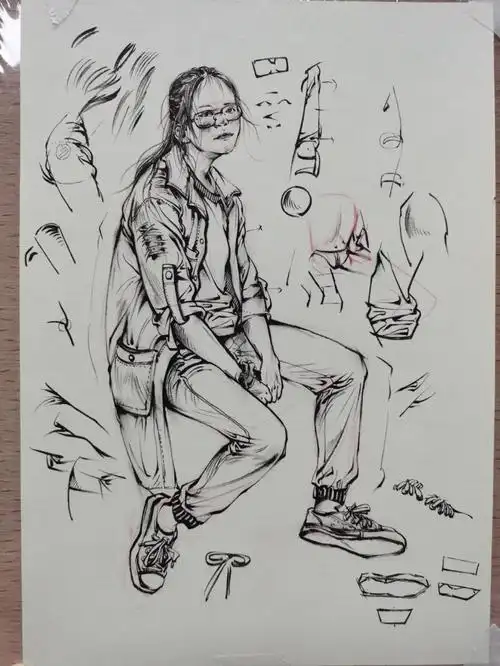 秀丽笔速写课堂笔记三