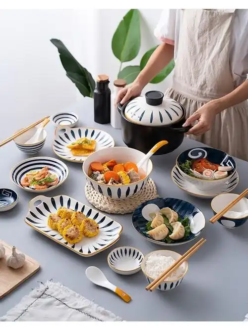 锅碗瓢盆厨房用品可爱锅具日式小炒锅饭店厨具大红锅碗瓢盆套装三件套