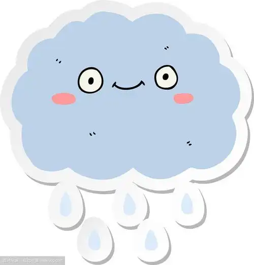 可爱的卡通云贴纸