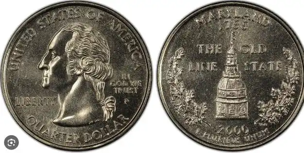 快搜搜裤兜儿这款25美分硬币居然能卖3000