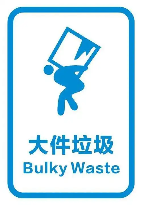 3,新增大件,绿化,装修垃圾标识2,变动后的四类生活垃圾常见废物标识1