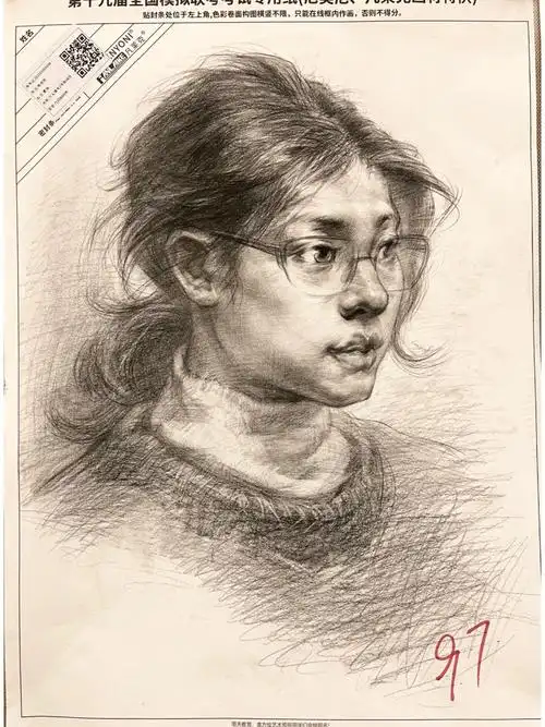 全网首发浙江省美术联考二模素描高分卷