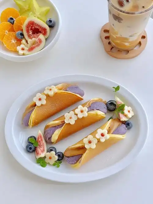 9595泡泡的早餐日记03    芋泥松饼真的太绝了!