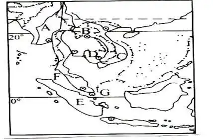 读东南亚略图回答问题