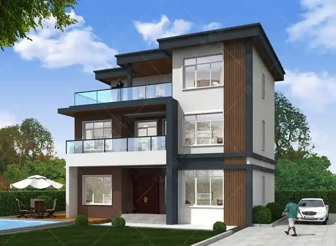 2021流行三层现代风格别墅设计图纸