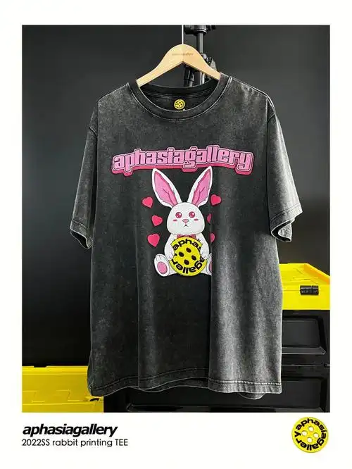 aphasiagallery兔子印花t恤