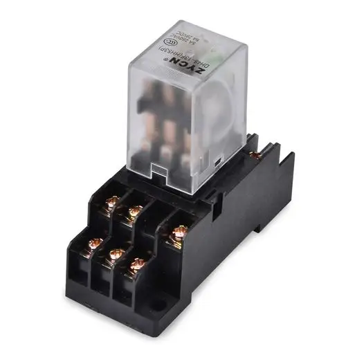 继电器hh53p小型中间24v12启动电器开关插座220v电磁继电器