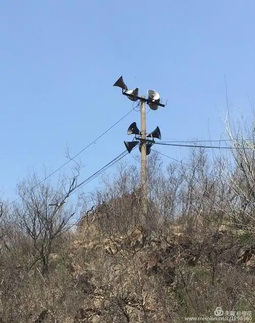 村头最高处耸立的广播用的大喇叭