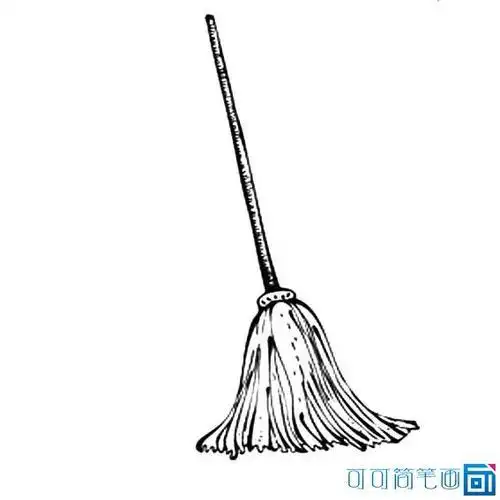简单的拖把简笔画画法2