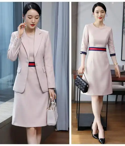 秋冬客服服售楼部职业女装套裙酒店前台商场导购员移动工作制服装西装