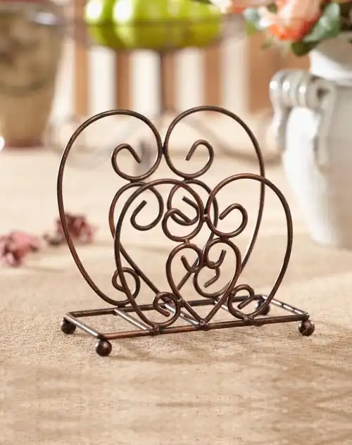 evergreen家居用品专场美式铁艺高档宴客餐巾架(送一包纸巾)63673x04