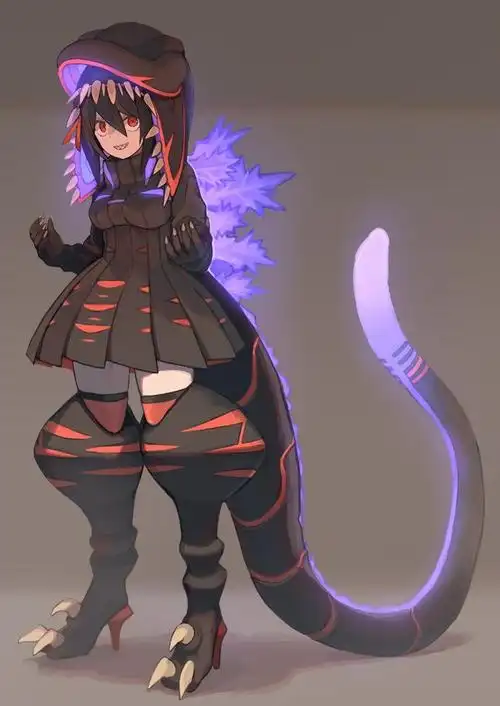 哥斯拉# #加美拉# #怪兽# 真g和加美拉娘化