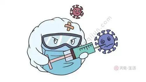 抗击肺炎卡通简笔画