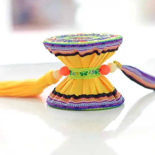 广西壮族特色民间手工艺品壮锦民族壮绣布艺铜鼓挂件壮锦