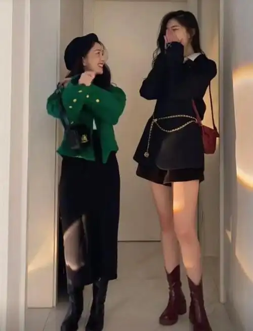 158妹妹和172姐姐调换衣服本以为会翻车效果却意外火了