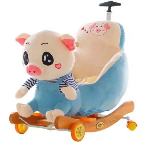 布布牛儿童摇摇马宝宝音乐木马婴儿摇椅儿童摇木马摇摇车婴儿玩具