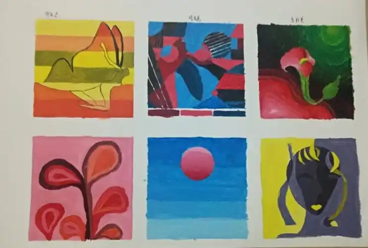 2.邻近色×2,对比色×2,互补色×2