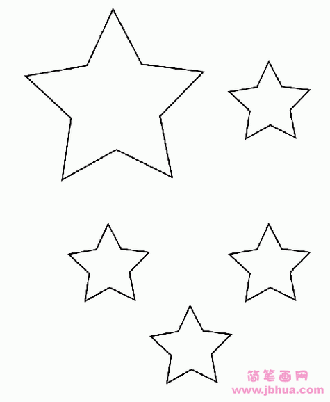 各种五角星图案简笔画