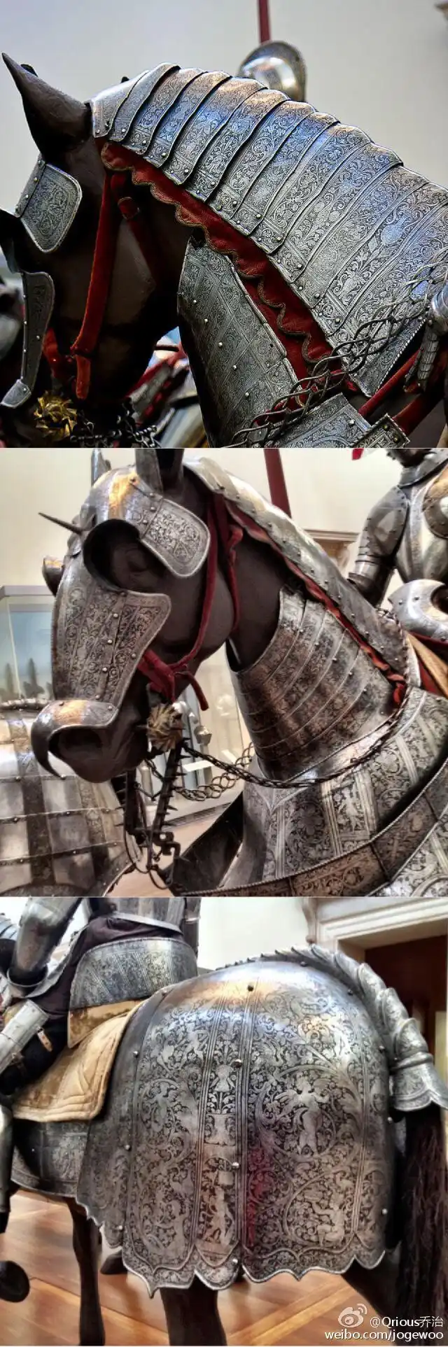 一组马身披盔甲的照片,简直武装到牙齿,威风八面!