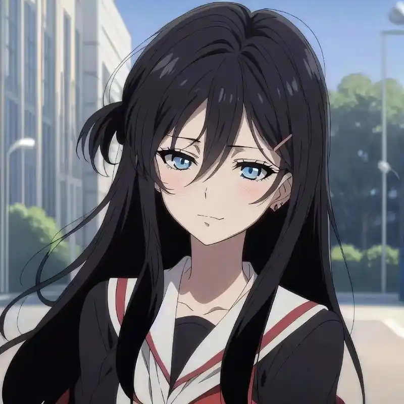 动漫女头黑长直#动漫女头 #二次元 #优质头像 #黑长直#宅 - 抖音