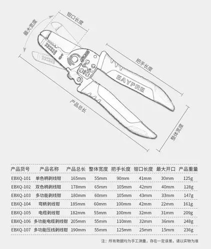 定制剥线钳多功能电工工具手动扒皮钳子破剪压线网线电缆剥皮刀拨线钳