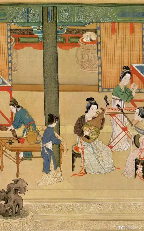 仇英汉宫春晓图局部