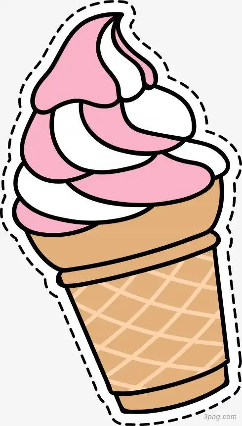 卡通冰激凌墙纸png素材透明免抠图片卡通手绘