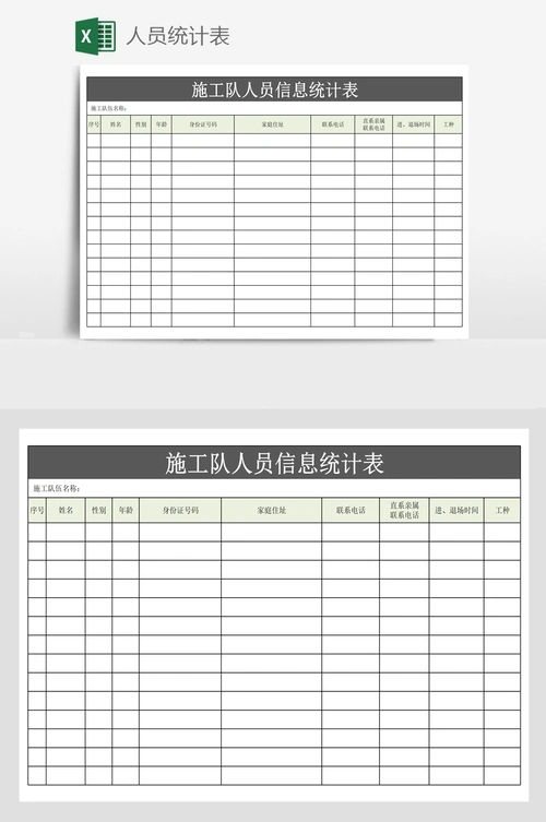 人员统计表