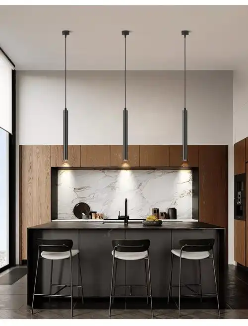 维刚吊线射灯新款吊线灯床头餐厅吧台长筒圆柱吊灯led明装筒灯