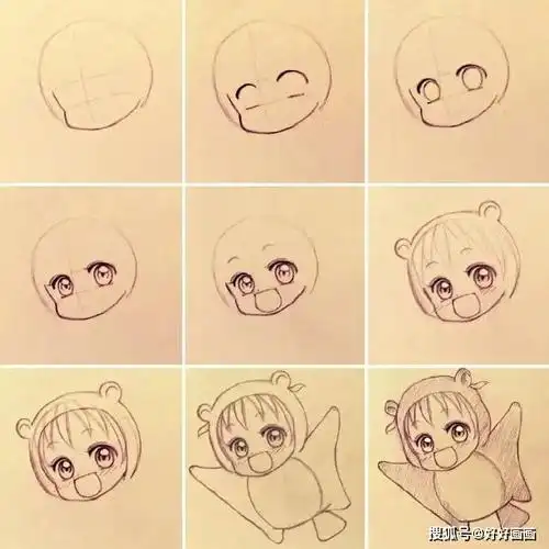 一步一步教你画q版动漫人物