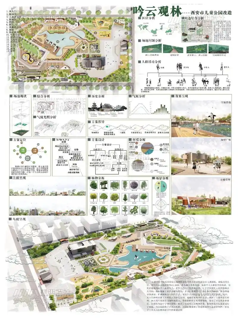 排版展板作品展示-美果设计景观课程