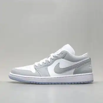 同款纯原小巴黎乔1影子灰低帮情侣运动鞋low紫罗兰篮球鞋aj低帮灰白