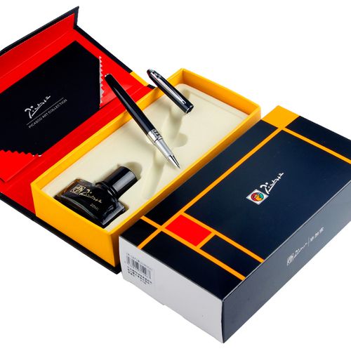 毕加索pimio钢笔财务笔礼盒装墨水套装男女士商务办公签字笔老师学生