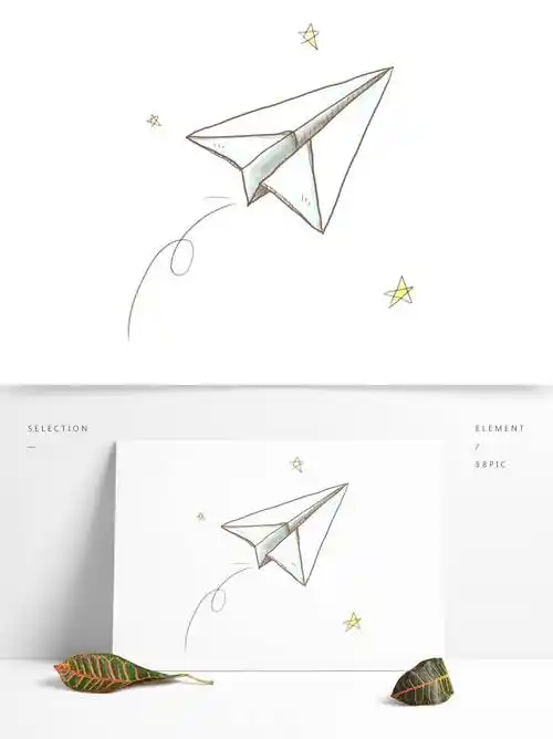 纸飞机的简笔画 简笔画飞机怎么画 - 水彩迷