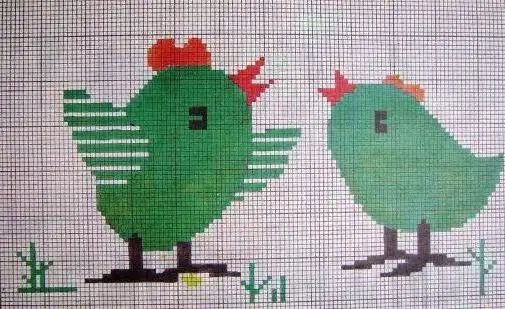 毛衣编织图案-小鸡
