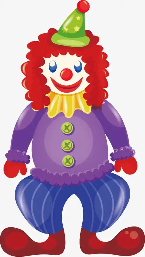 小丑装饰素材矢量