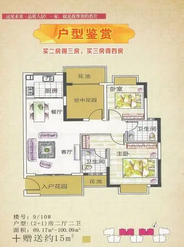 北海东峰世纪公寓项目目前在售户型建面84-138㎡