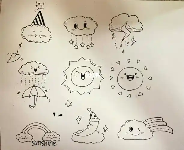 天气简笔画