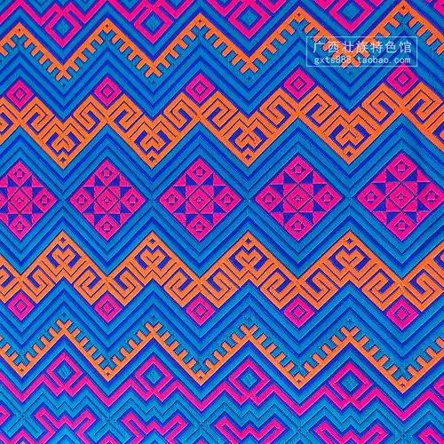 壮族壮锦花边太阳厘米宽民民族织带布料服装服饰壮锦