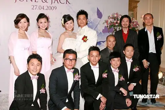 图文胡诺言陈琪大婚婚礼现场大合影