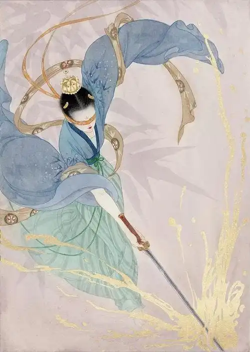 她用水彩插画诠释了什么叫神仙画画,极致的古韵之美!_古风