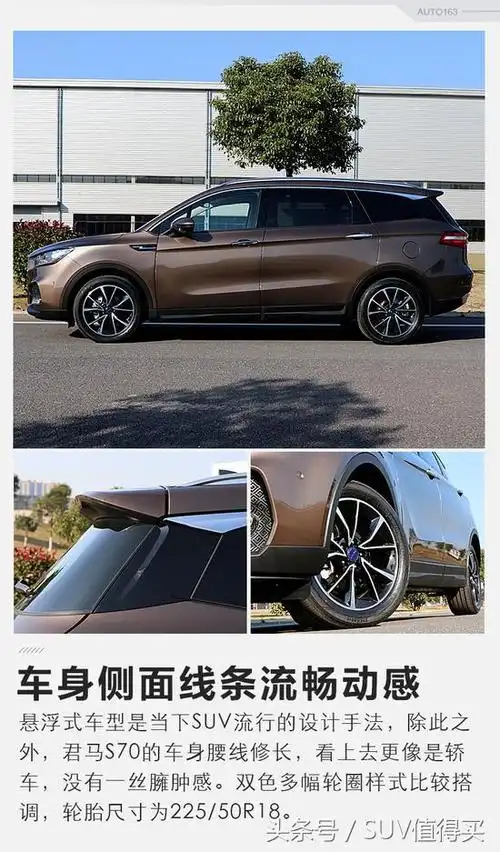 10万就能买到的7座轿跑suv?君马汽车s70全系导购 主推标准型