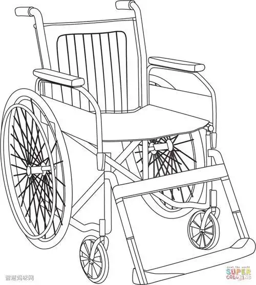 坐轮椅的简笔画人物