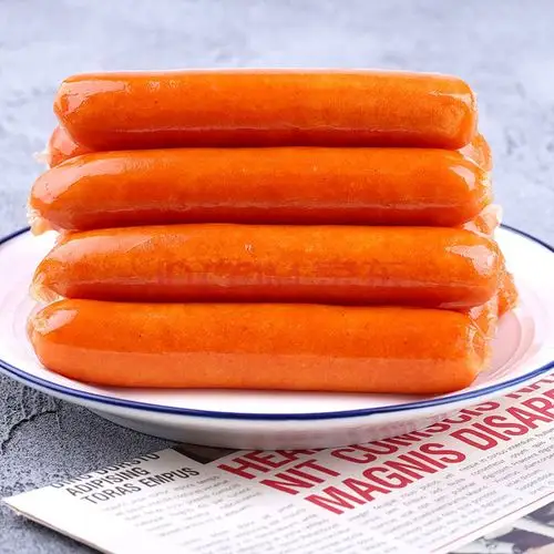 风味烤香肠热狗烤肠批发火腿脆骨肠50根1900g油炸小吃 奥尔良脆骨热狗